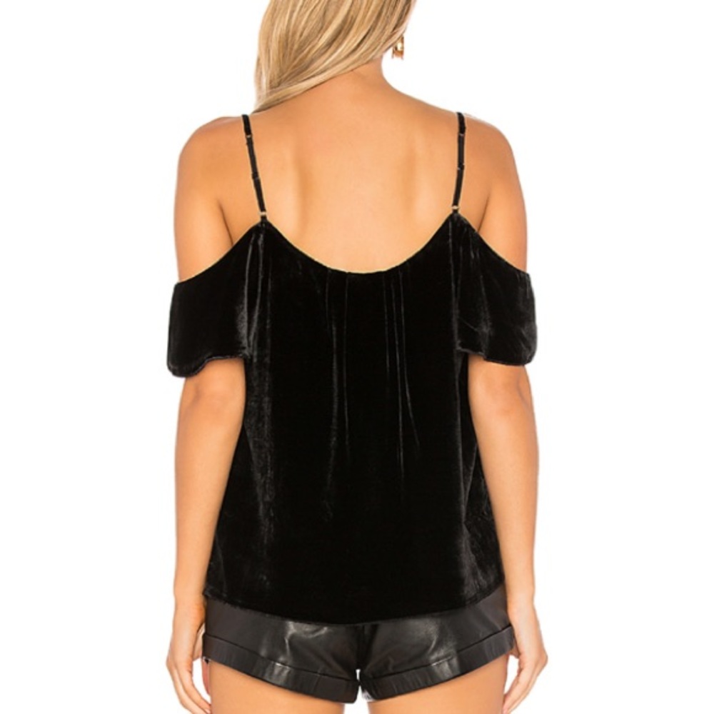 NEW Joie Adorlee E Cold Shoulder Top in Caviar - Picture 3 of 14